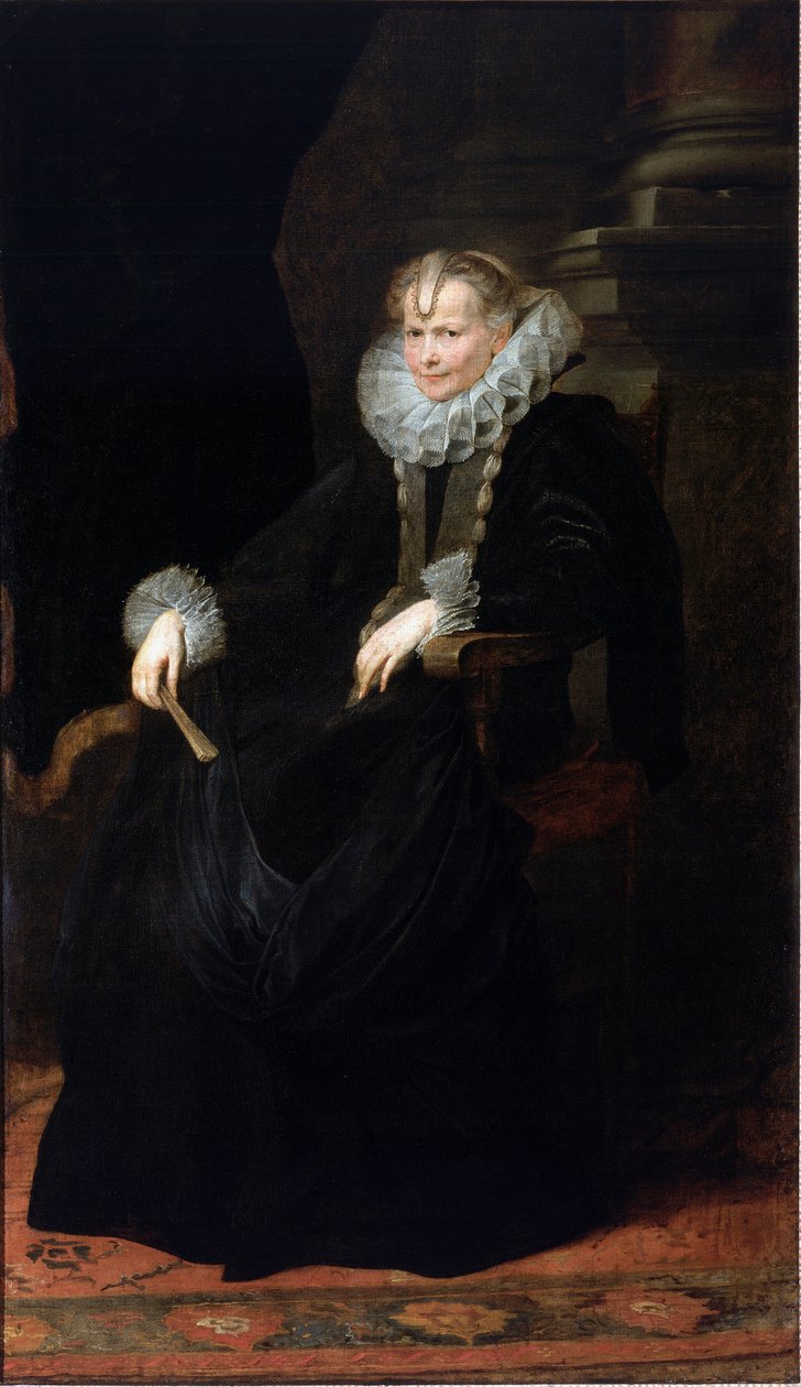 Portret damy członka rodziny Spinola Ona nosi truskawkowy kołnierzyk. Obraz Anonie Van Dyck (1599-1641) 1621-1623 Ndz. 200x116 cm Berlin, Staatliche Museen zu Berlin, GemaldeGallery autorstwa Anthony van Dyck