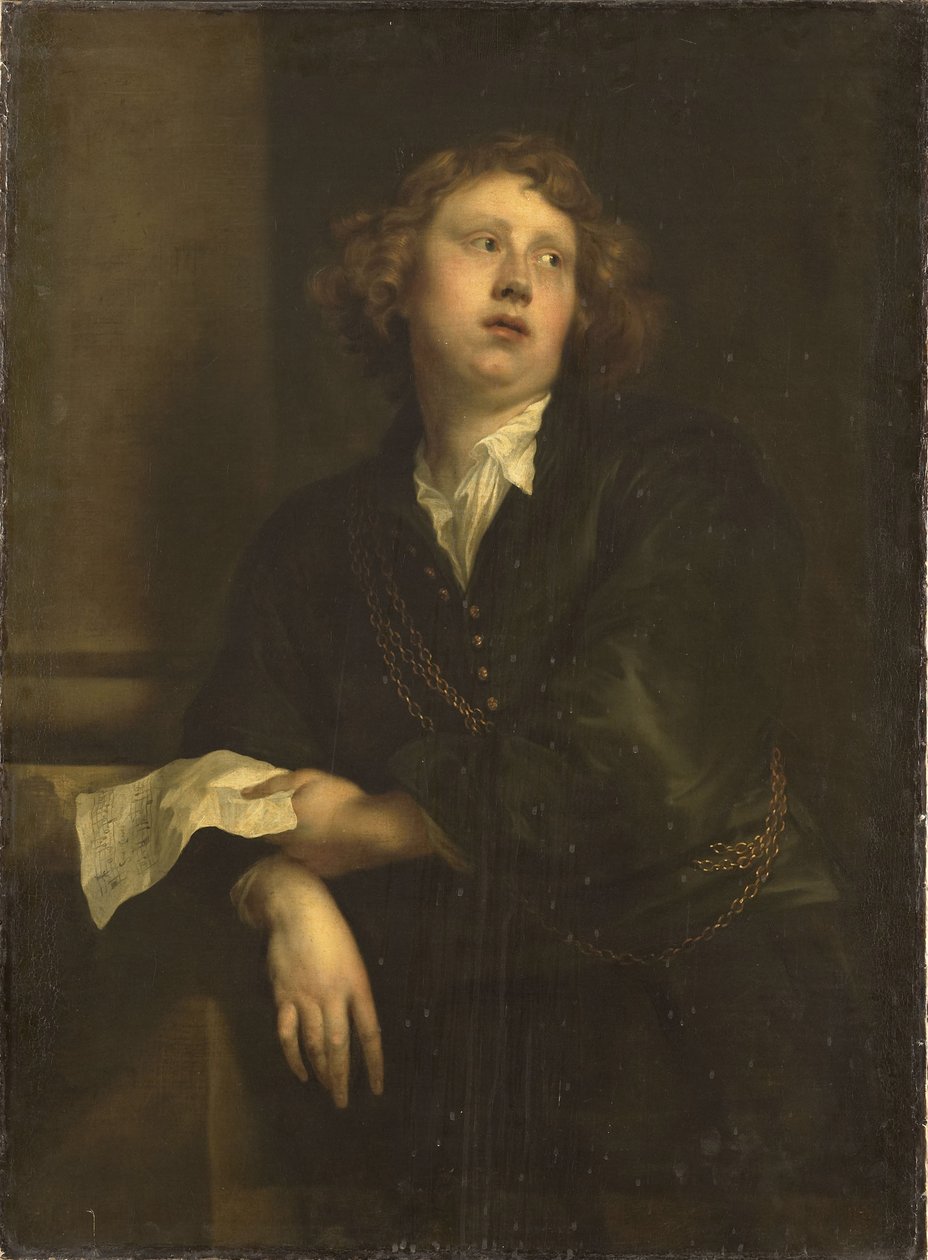 Portret kompozytora Henricus Liberti 1628-1661, ok. 1630 autorstwa Anthony van, Dyck