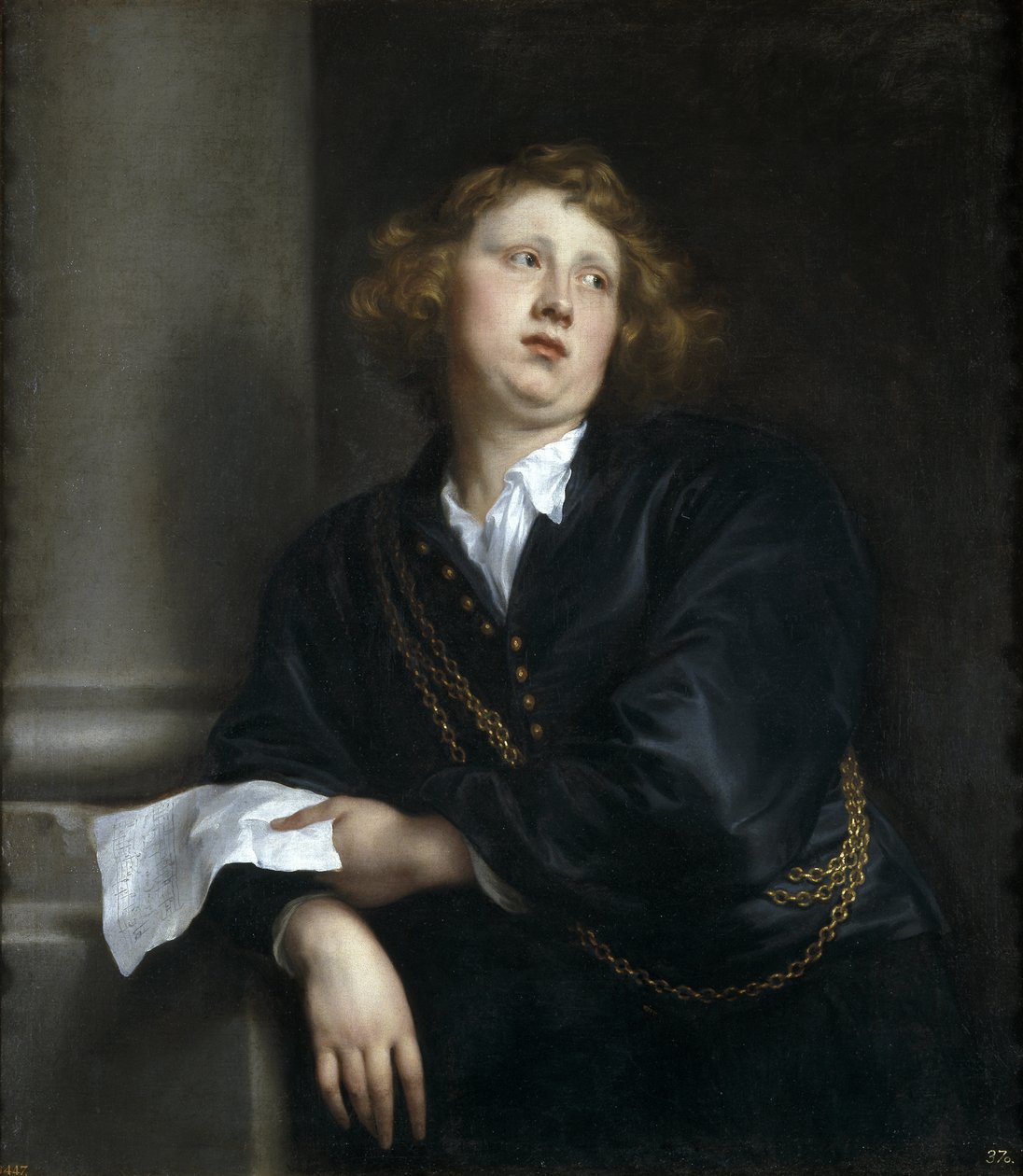 Portret kompozytora i organisty Henricus Liberti 1610-1669 autorstwa Anthony van Dyck