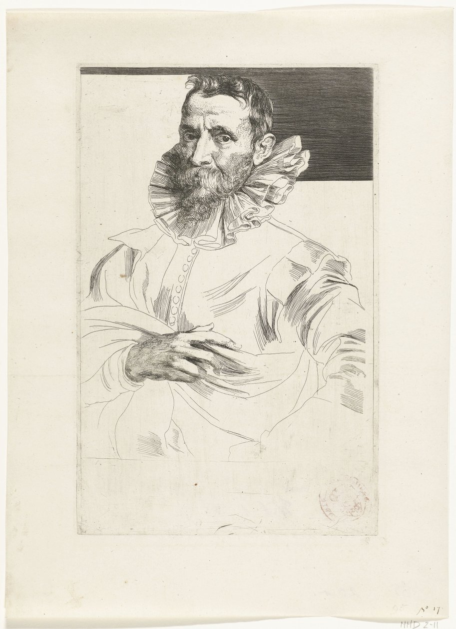 Portret Jana Brueghela Starszego autorstwa Anthony van Dyck