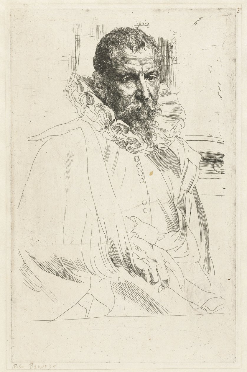 Portret Pietera Brueghela Młodszego autorstwa Anthony van Dyck