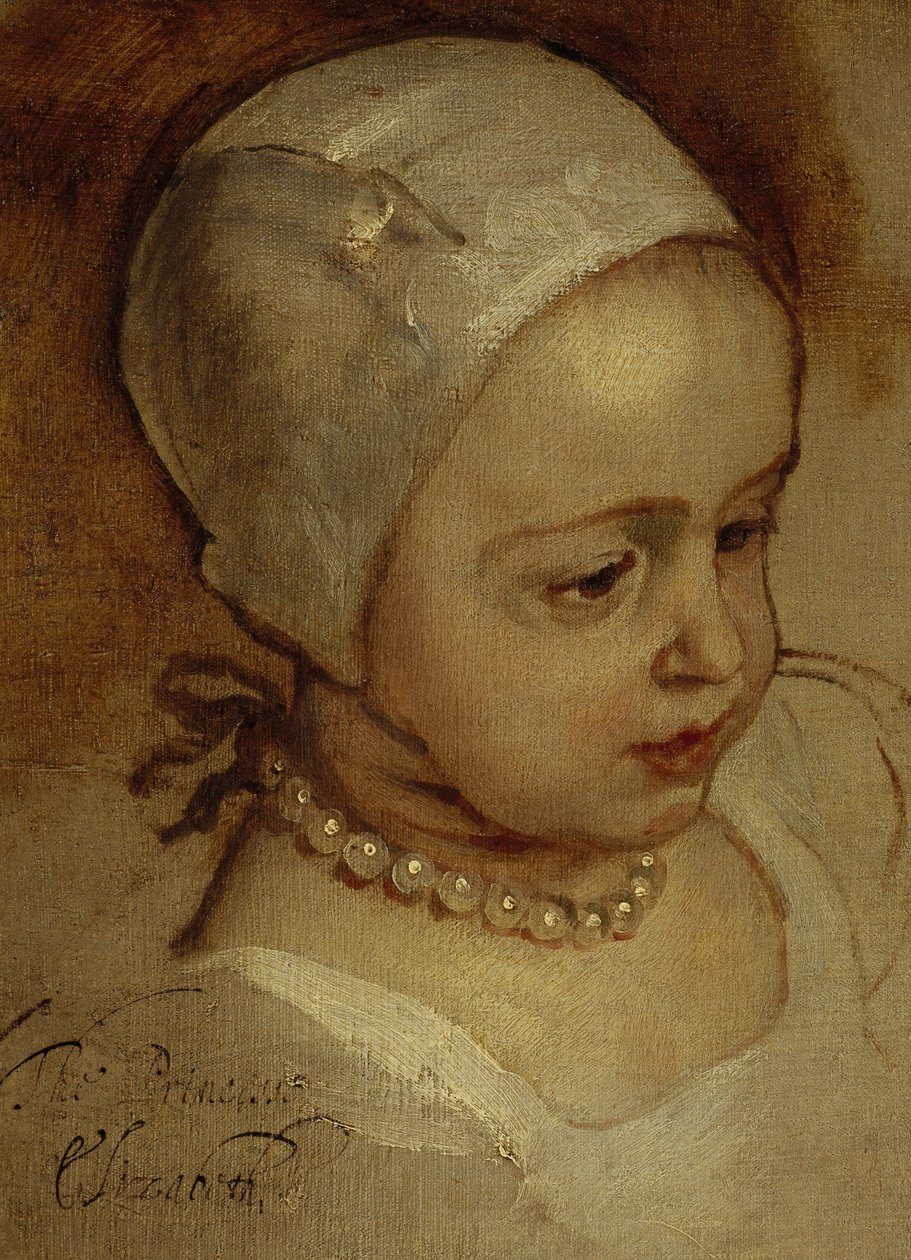 Księżniczka Elżbieta, 1635 - 1650, i księżniczka Anna, 1637 - 1640. Córki Karola I autorstwa Anthony van Dyck