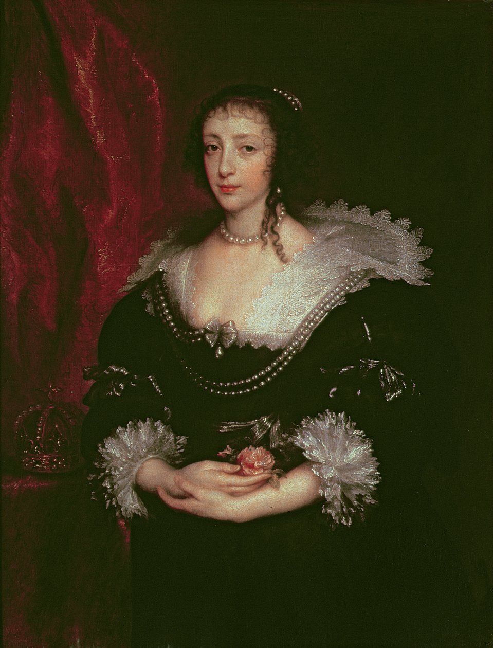 Królowa Henrietta Maria (1609-1669), królowa małżonka Karola I Anglii, 1632 autorstwa Anthony van Dyck