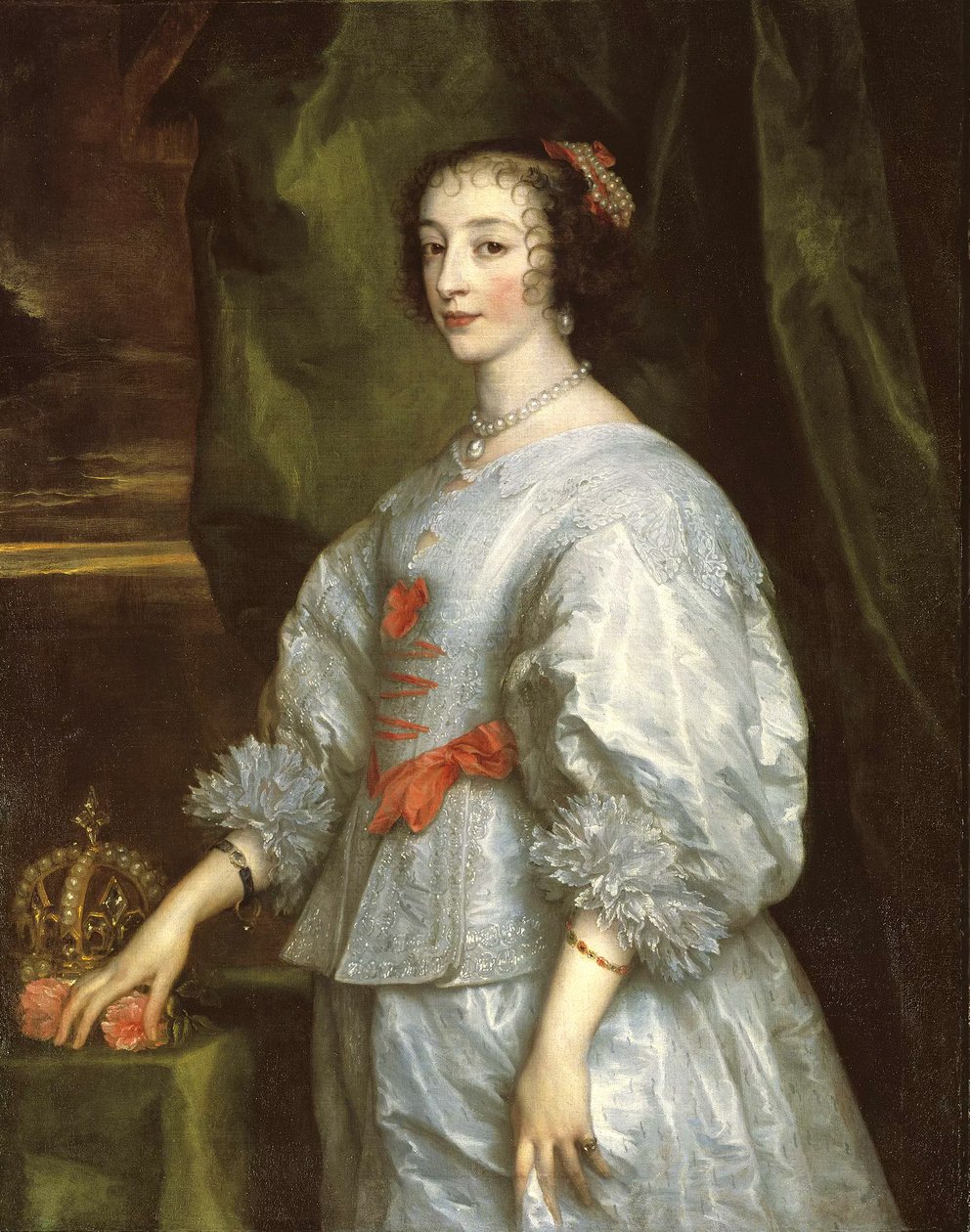 Królowa Henrietta Maria (1609-69) autorstwa Anthony van Dyck