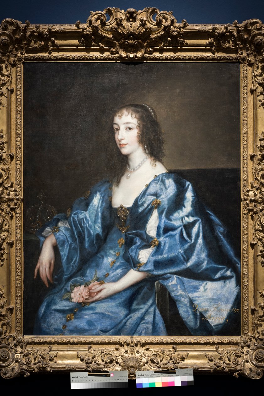 Królowa Henrietta Maria z Anglii, c.1636-38 (olej na płótnie) autorstwa Anthony van Dyck