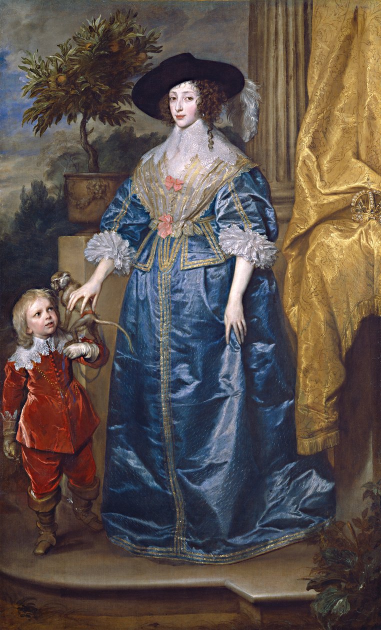 Królowa Henrietta Maria z Sir Jeffreyem Hudsonem autorstwa Anthony van Dyck