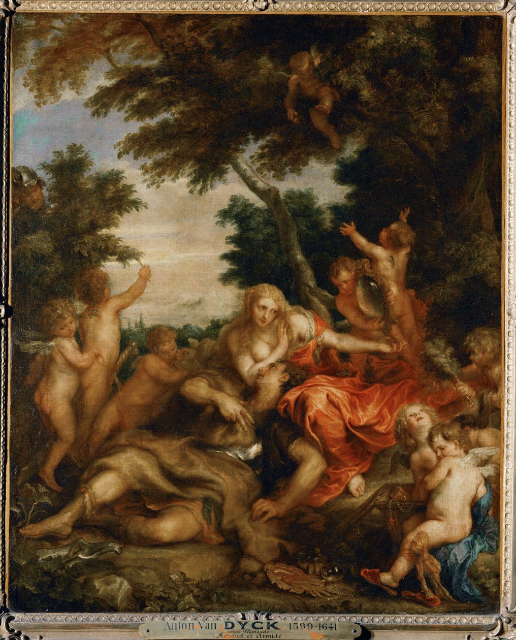 Rinaldo i Armida (z filmu Torquato Tassosa "Jerusalem ... autorstwa Anthony van Dyck