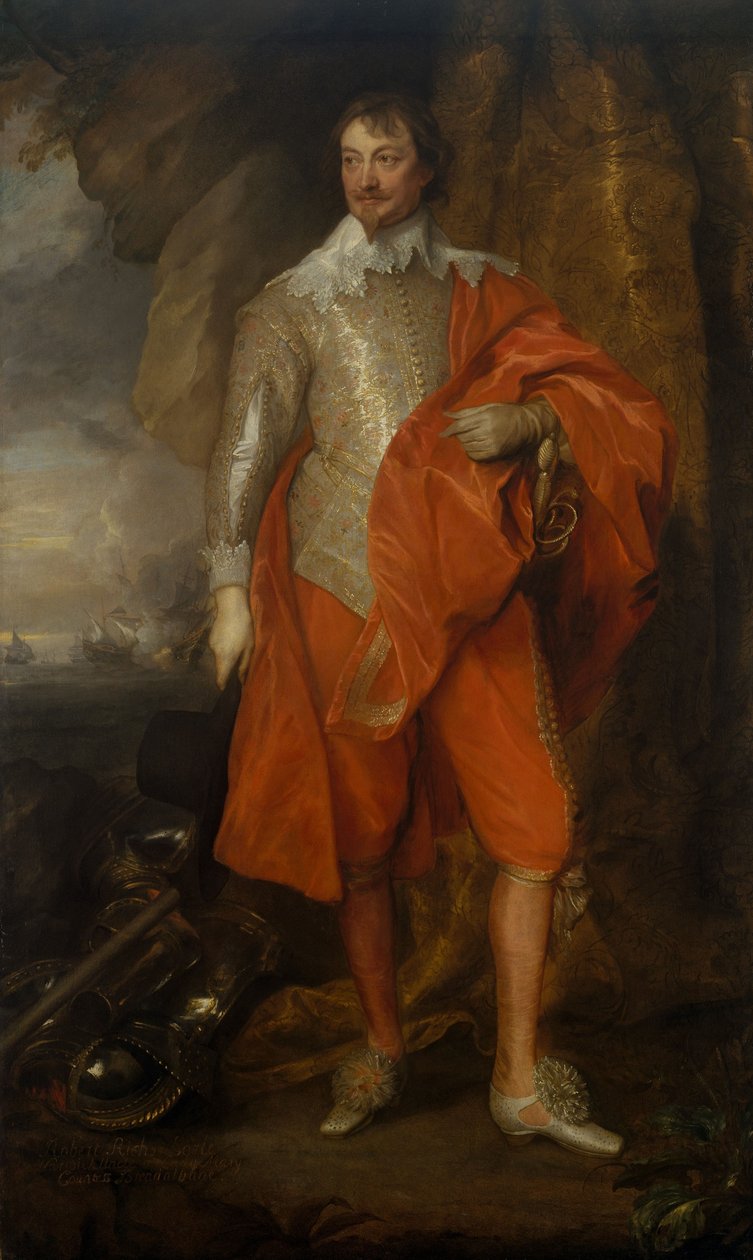 Robert Rich, drugi hrabia Warwick, ok. 1632-35 (olej na płótnie) autorstwa Anthony van Dyck