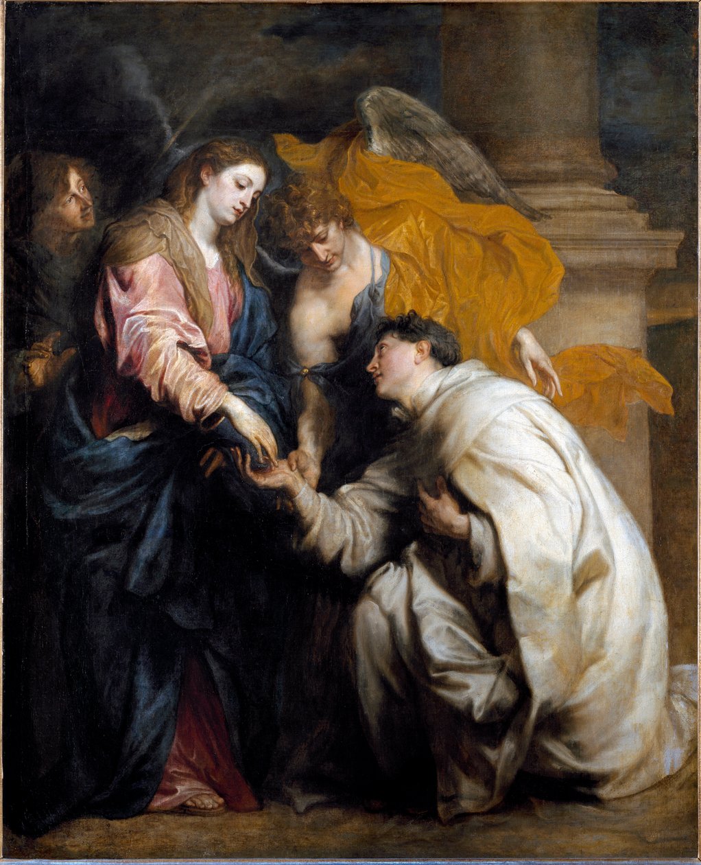Św. Hermann Józef oddający cześć Dziewicy (olej na płótnie) autorstwa Anthony van Dyck
