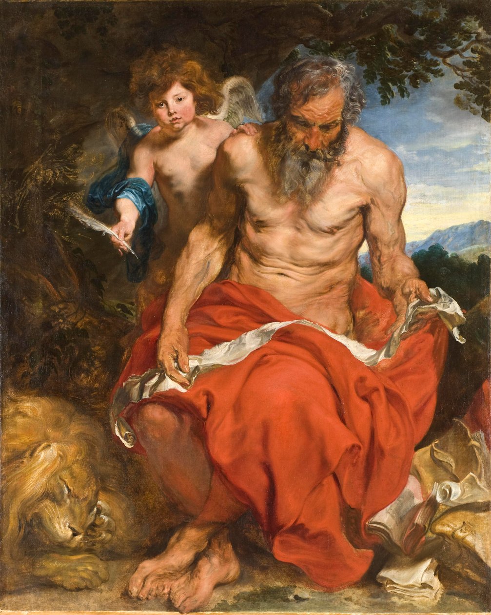Święty Jerome, ok. 1620 (olej na płótnie) autorstwa Anthony van Dyck