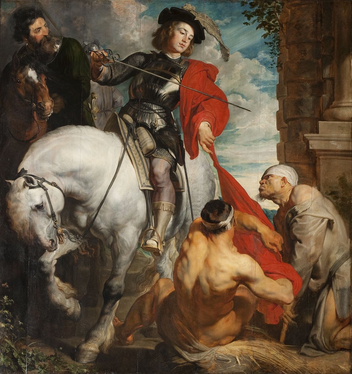 Święty Marcin z Tours dzielący swój płaszcz autorstwa Anthony van Dyck