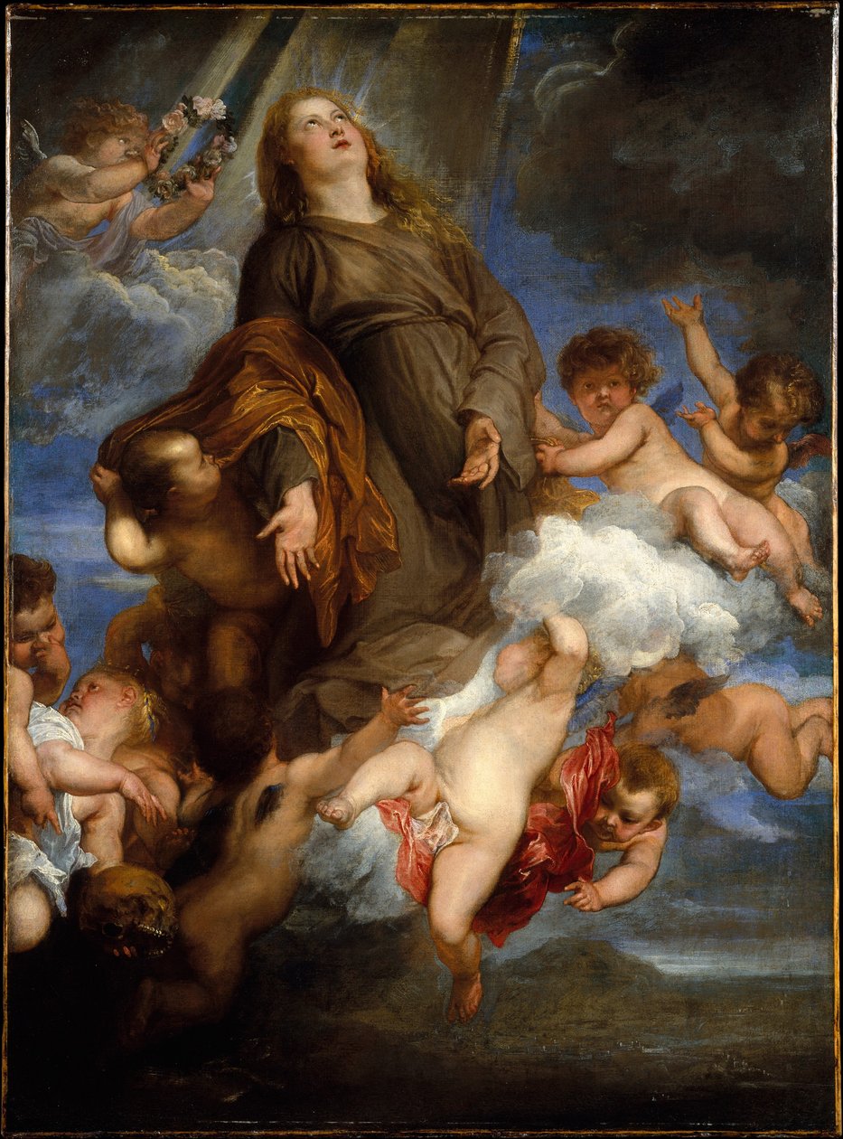Święta Rozalia wstawiająca się za dotkniętymi zarazą mieszkańcami Palermo autorstwa Anthony van Dyck