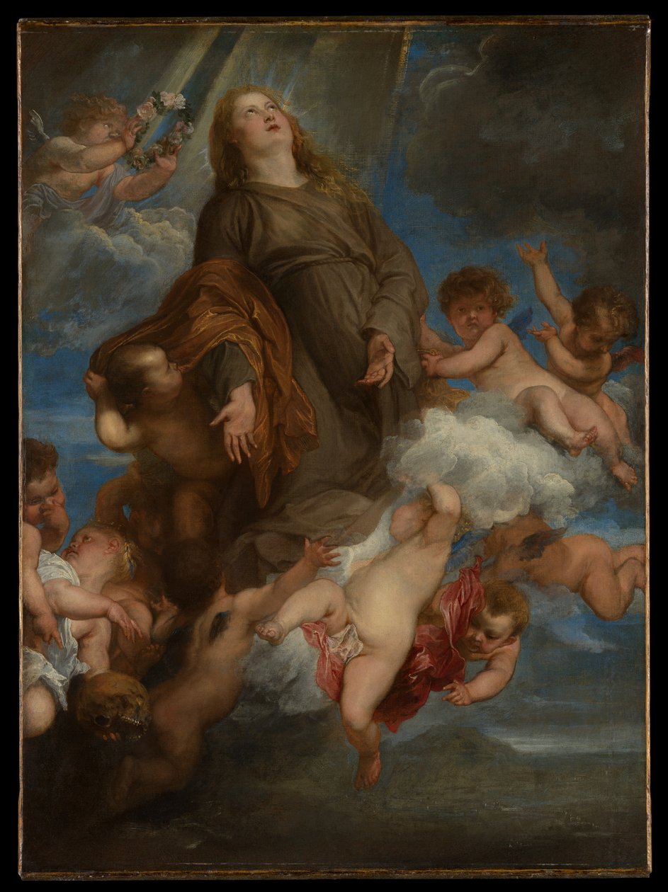 Święta Rozalia wstawiająca się za ofiarami dżumy w Palermo autorstwa Anthony van Dyck