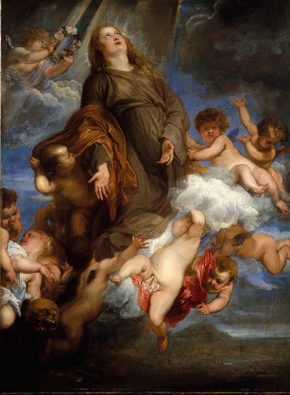 Święta Rozalia wstawiająca się za dotkniętym zarazą Palermo, 1624 r autorstwa Anthony van Dyck