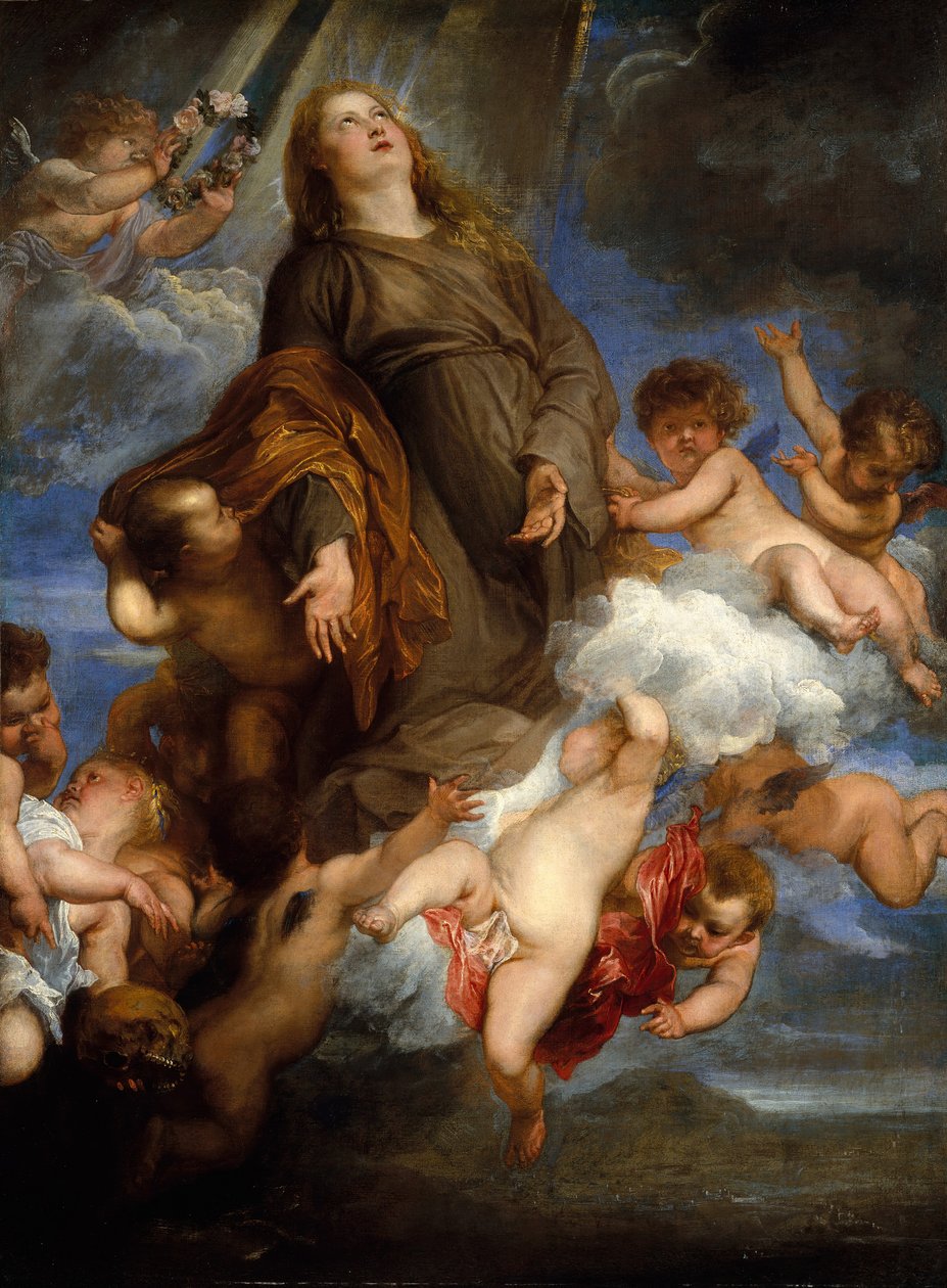 Święta Rozalia wstawiająca się za dotkniętym zarazą Palermo, 1624. autorstwa Anthony van Dyck