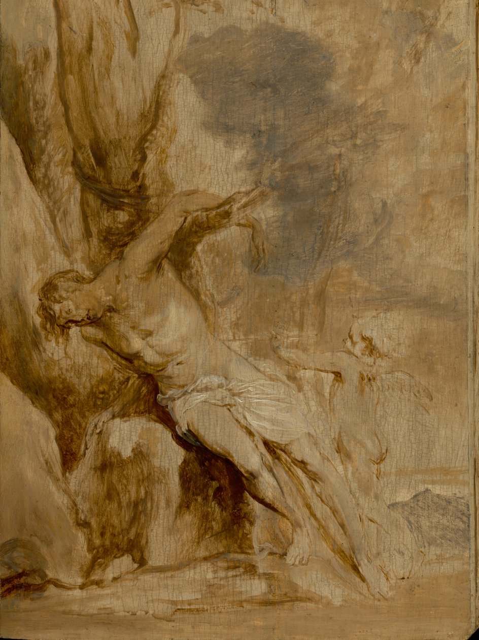 Święty Sebastian pielęgnowany przez anioła autorstwa Anthony van Dyck