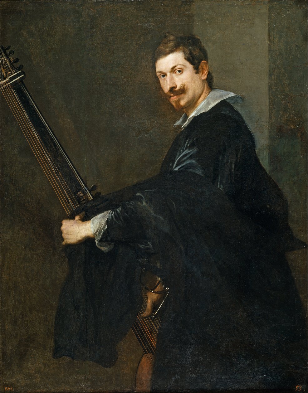 Hiszpański: Hombre con laúd Człowiek z lutnią autorstwa Anthony van Dyck