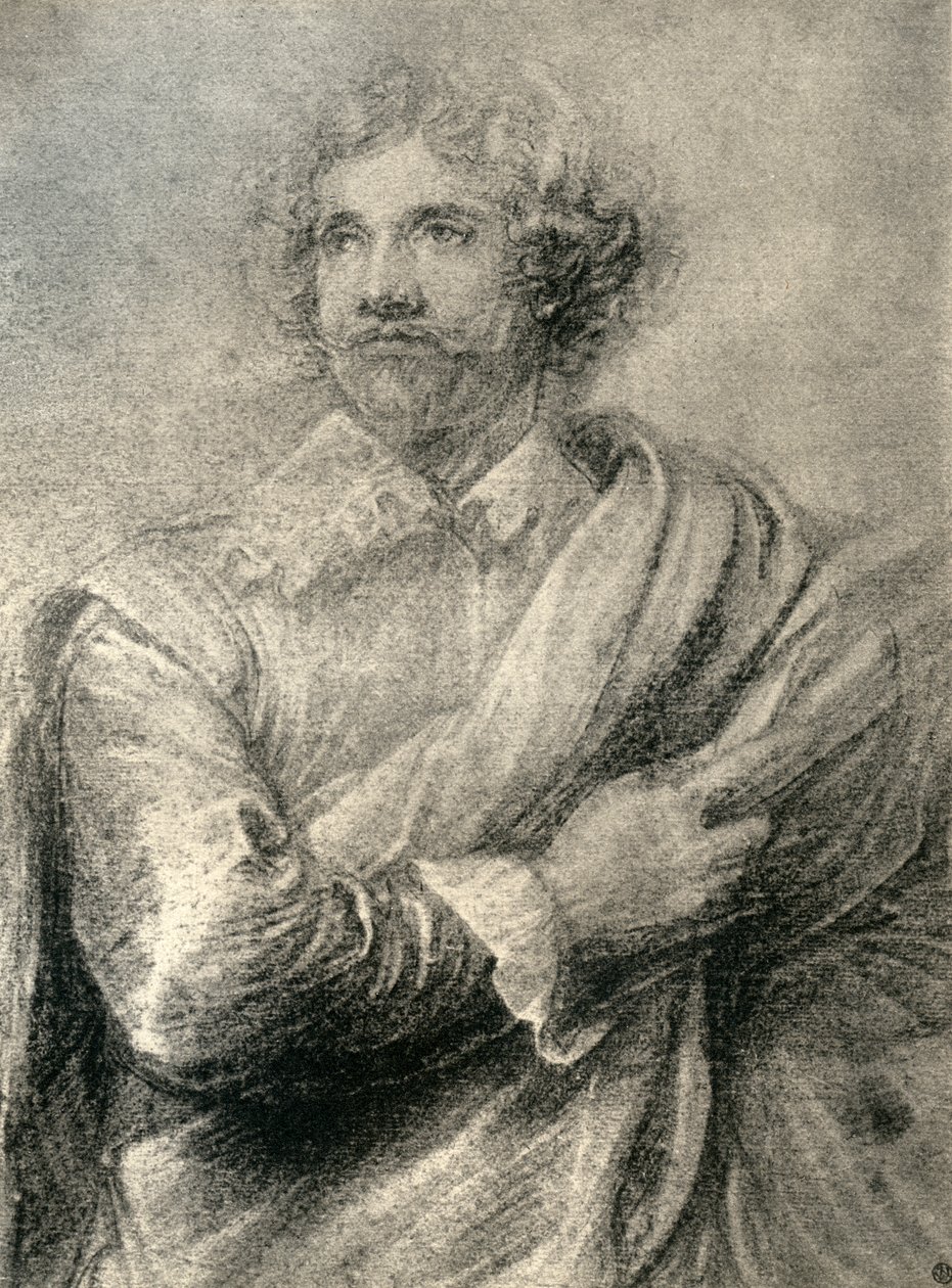 Studium do obrazu grawera, Petera De Jode Młodszego, 1913. autorstwa Anthony van Dyck