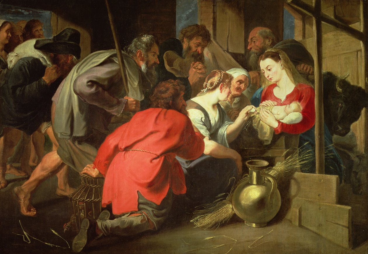 Adoracja pasterzy, ok. 1616-18 autorstwa Anthony van Dyck