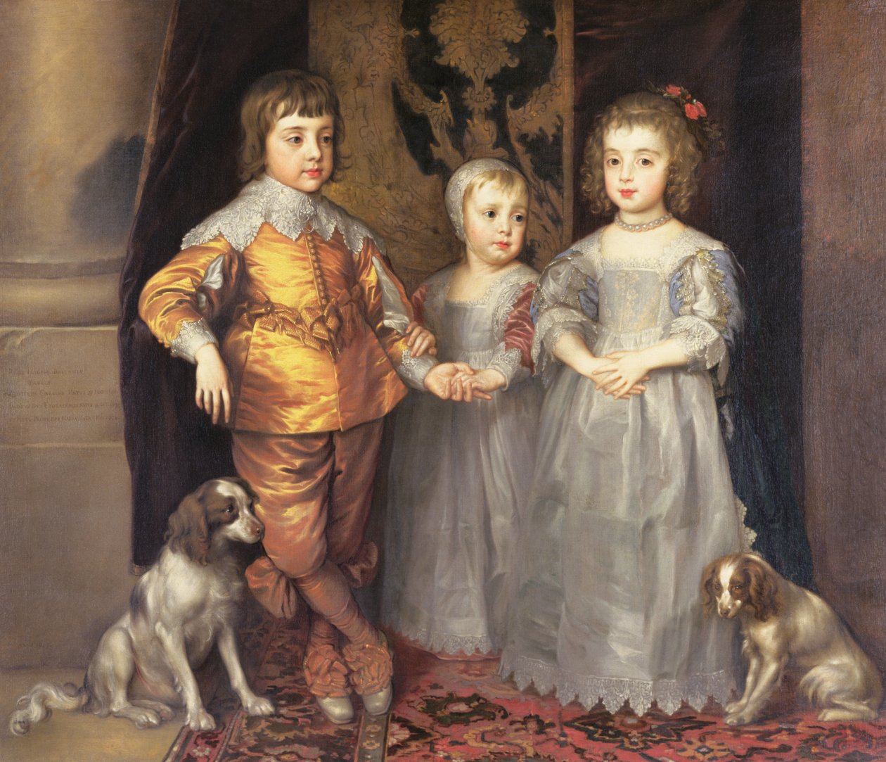 Dzieci króla Anglii Karola I (1600-49) i królowej Henrietty Marii (1609-69), 1637 autorstwa Anthony van Dyck