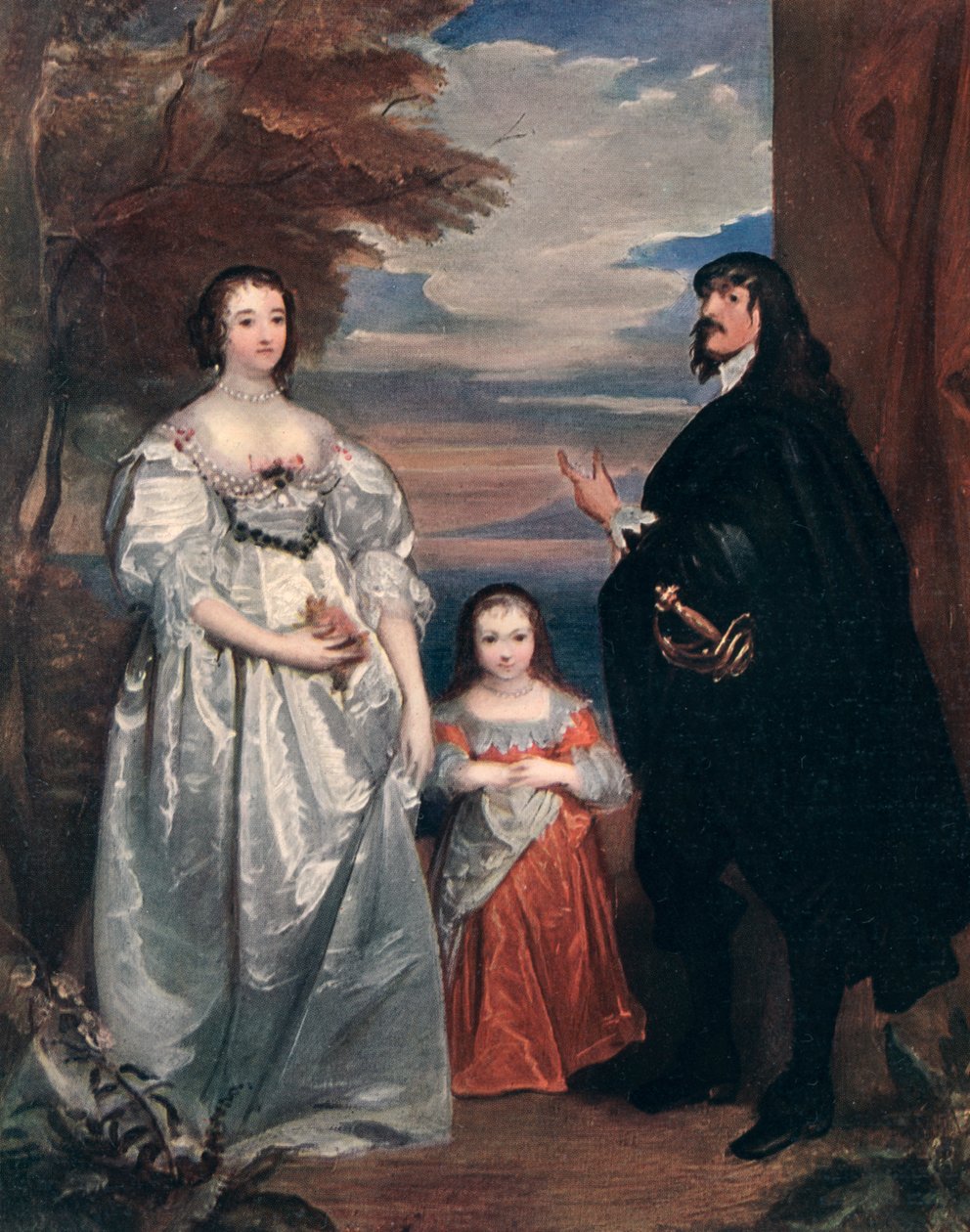 Hrabia i hrabina Derby z dzieckiem, 1632-1641 1910. autorstwa Anthony van Dyck