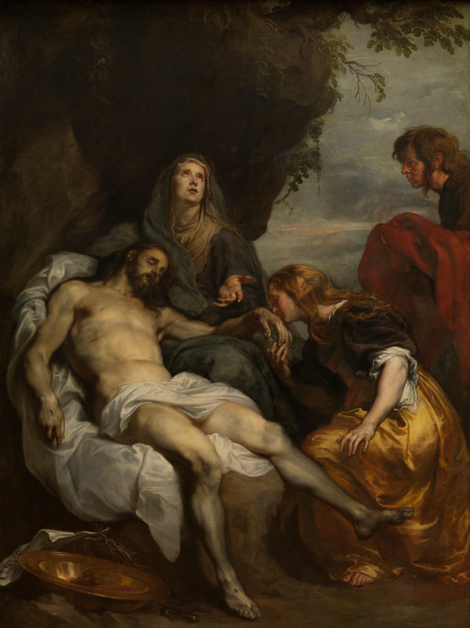 Opłakiwanie zmarłego Chrystusa, ok. 1629 r. (olej na płótnie) autorstwa Anthony van Dyck