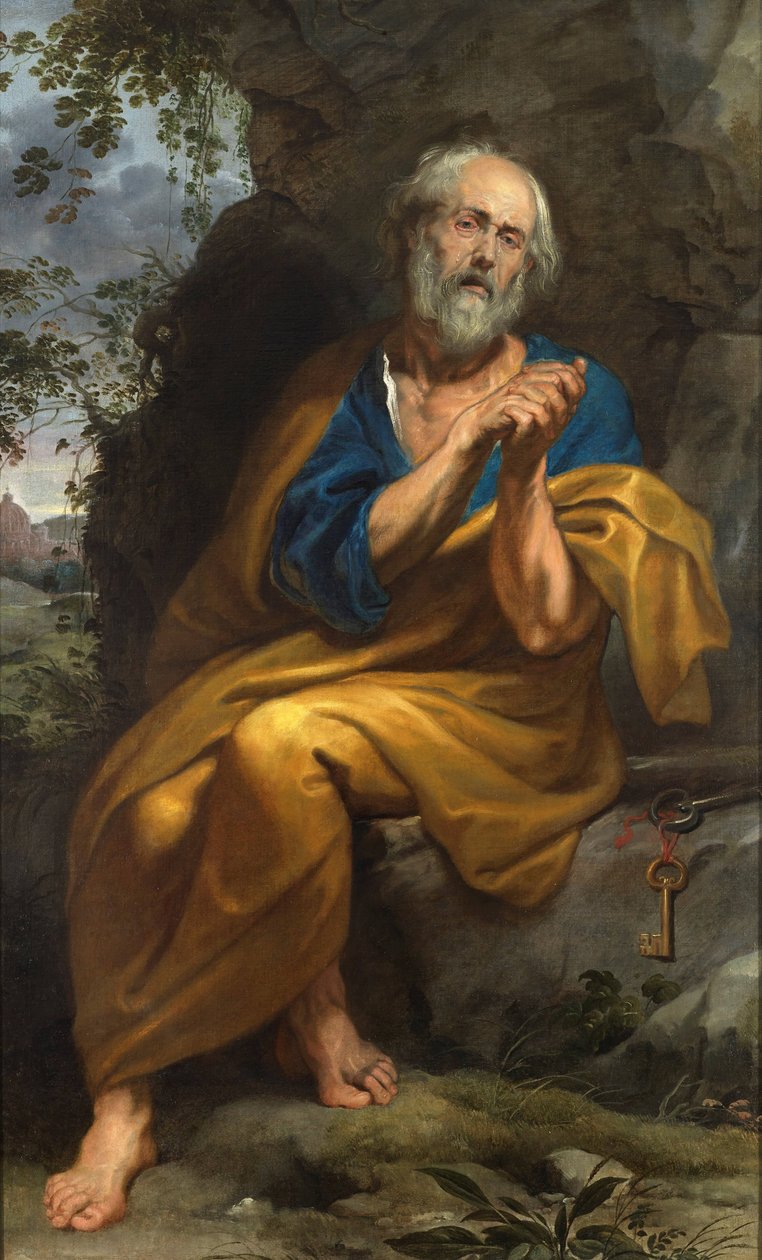 Pokutujący Święty Piotr autorstwa Anthony van Dyck