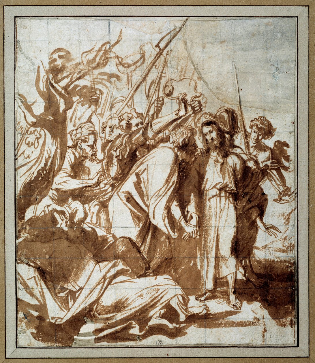 Aresztowanie Chrystusa. Rysunek Antona Van Dycka (1599-1641) Ec. Bujda. autorstwa Anthony van Dyck