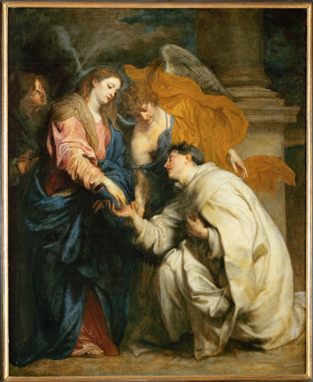 Mistyczne zaręczyny beatyfikowanego Hermanna Josepha z Matką Boską (olej na płótnie) autorstwa Anthony van Dyck
