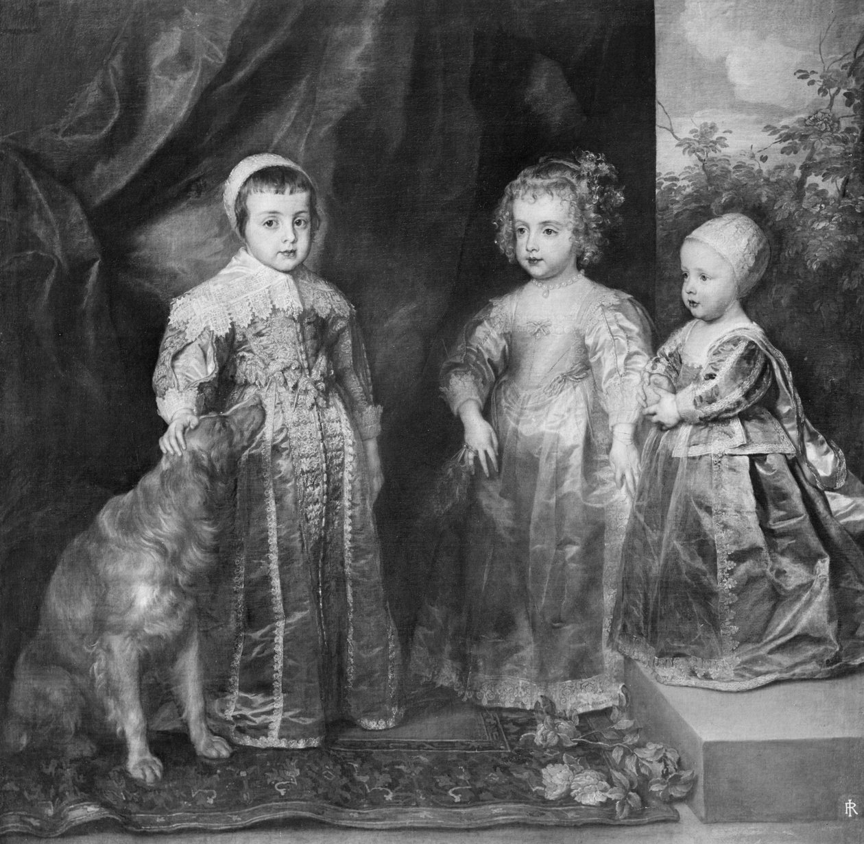 Trzej synowie Karola I, króla Anglii, lata 30. XVII wieku. autorstwa Anthony van Dyck
