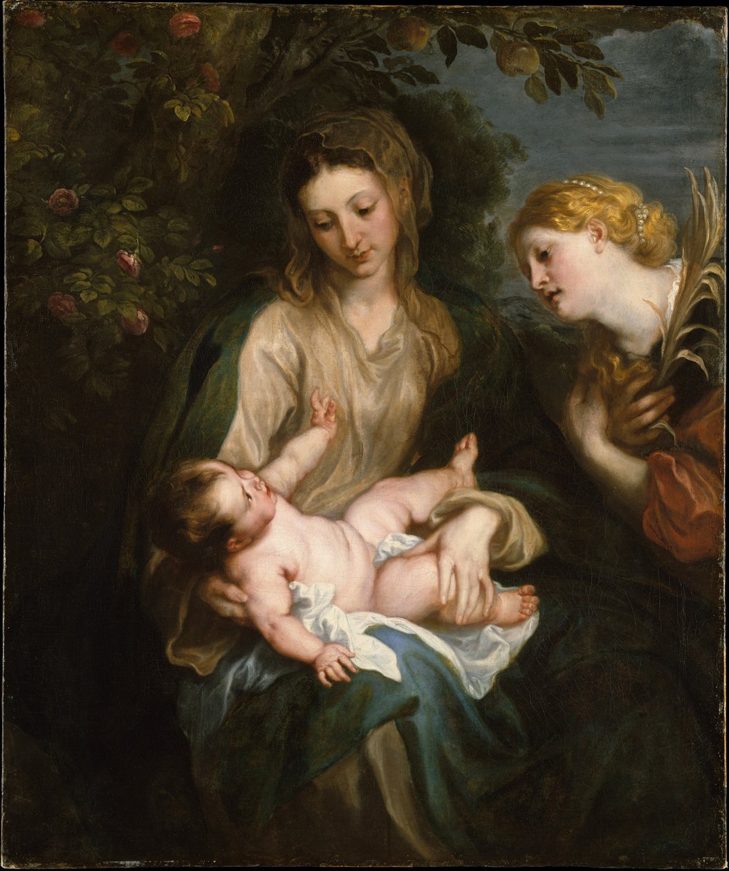 Dziewica z Dzieciątkiem ze świętą Katarzyną Aleksandryjską autorstwa Anthony van Dyck