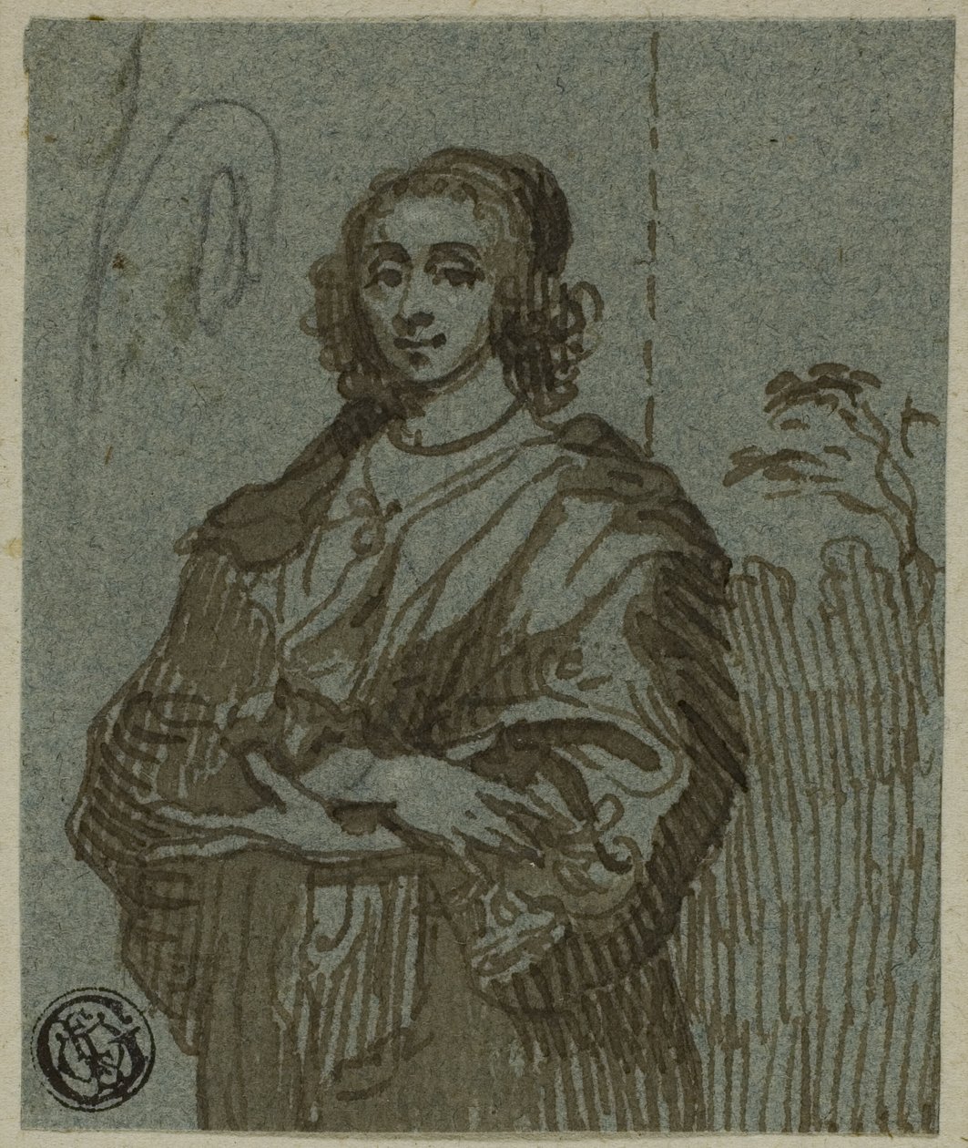 Kobieta długości 3/4 ze skrzyżowanymi ramionami autorstwa Anthony van Dyck