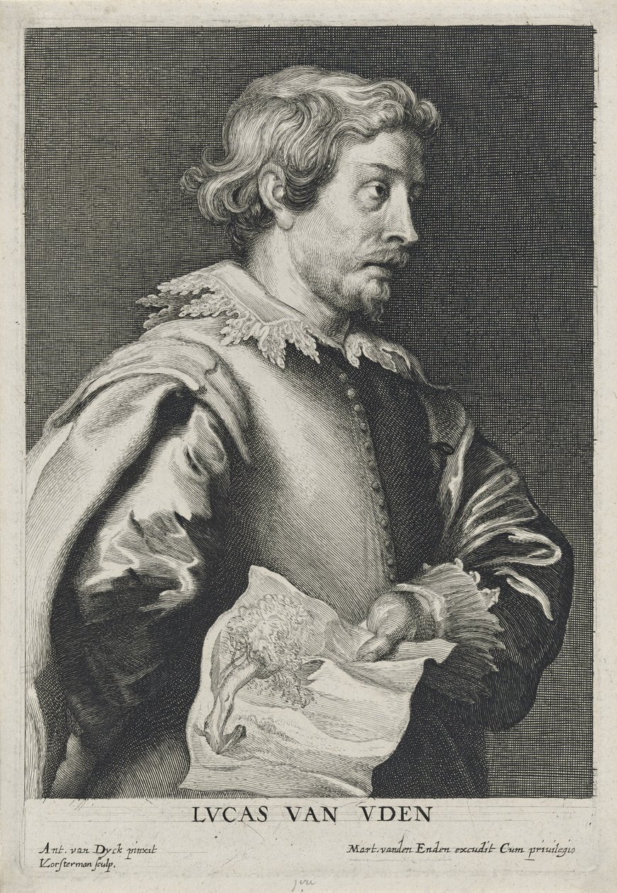 Lucas van Uden, 1630-1640 akwaforta Lucusa Vorstermana (1595-1675) (akwaforta z grawerem na papierze czerpanym) autorstwa Anthony van after Dyck
