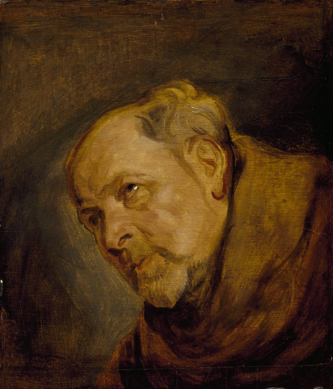 Głowa mnicha (Jan Malderus, biskup Antwerpii, jako św. Bonawentura) autorstwa Anthony van Dyck
