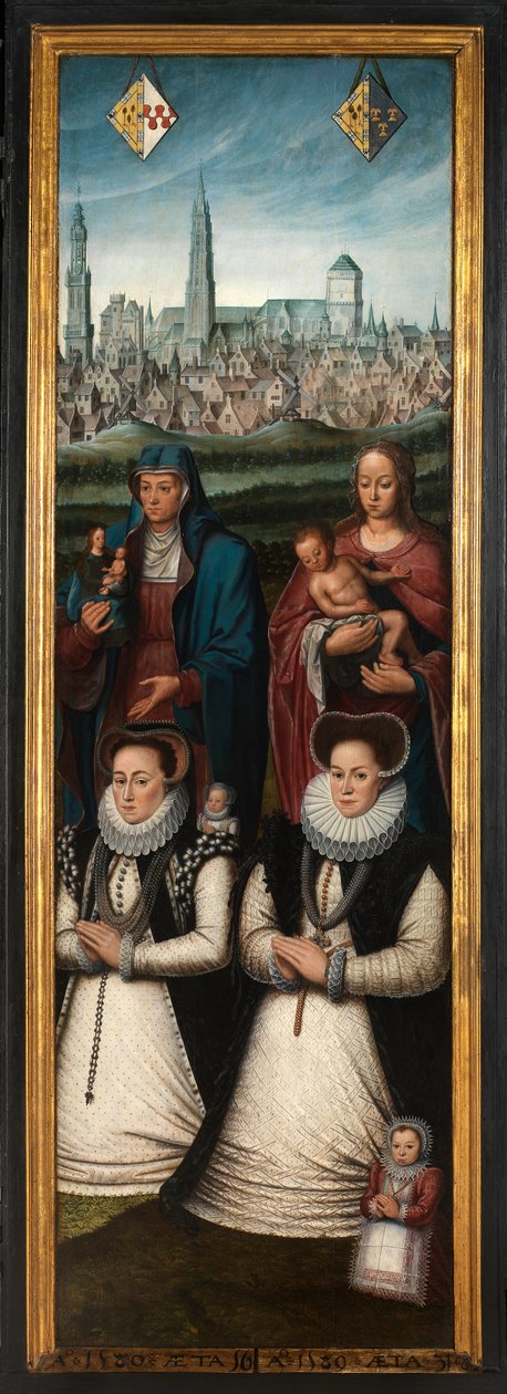 Fragment portretu Juana Pardo II i jego żon Anny Ingenieulandt i Marii Anchemant autorstwa Anthuenis (1536 1613) Claeissins or Claeissens