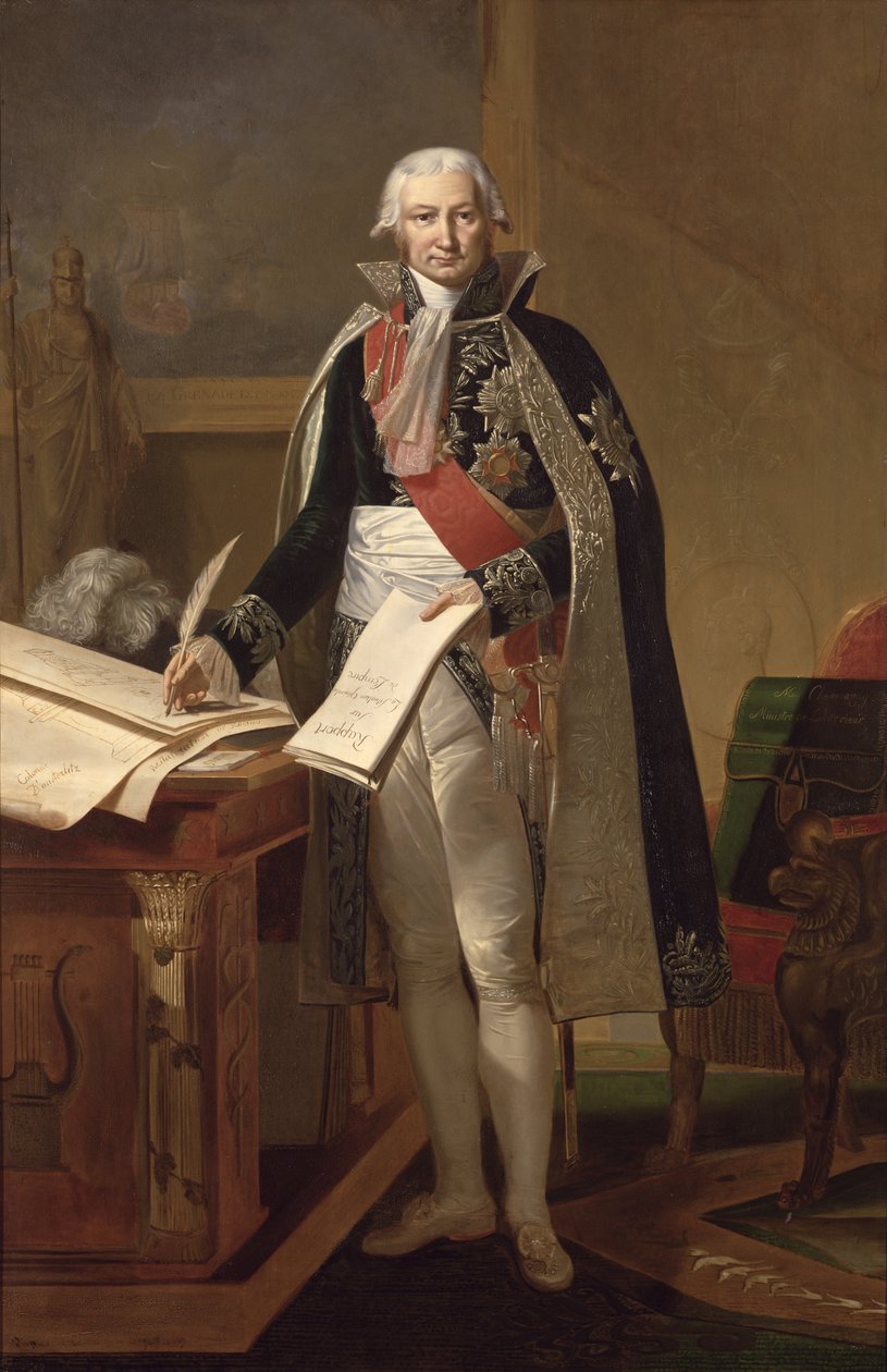 Jean-Baptiste de Nompere de Champagny (1756-1834) książę Cadore, według obrazu Theodore Rousseau (1812-67) zleconego w 1853 roku autorstwa Antoine Ansiaux