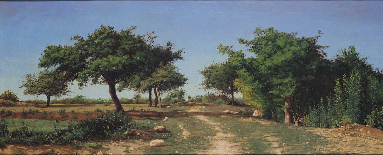 Ścieżka przez Jabłonie (olej) autorstwa Antoine Chintreuil
