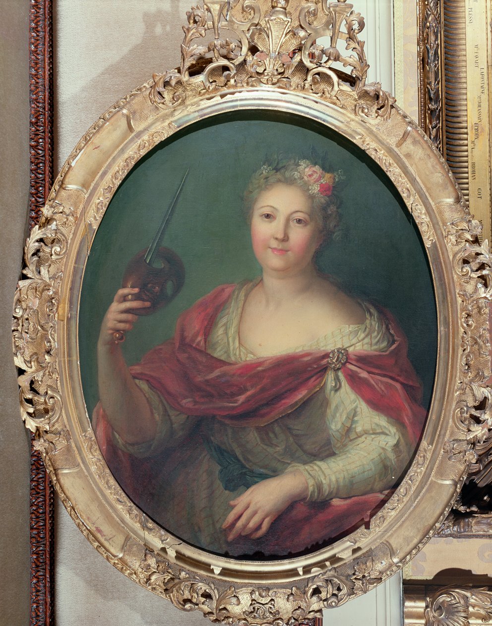 Mlle Desmares jako Thalia, muza komedii, ok. 1720 r. autorstwa Charles Antoine Coypel