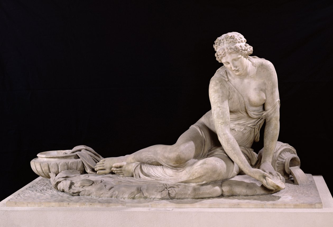 Nimfa z muszlą, 1683-85 (marmur) autorstwa Antoine Coysevox