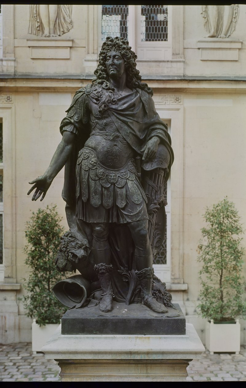 Posąg Ludwika XIV (1638-1715) (brąz) autorstwa Antoine Coysevox