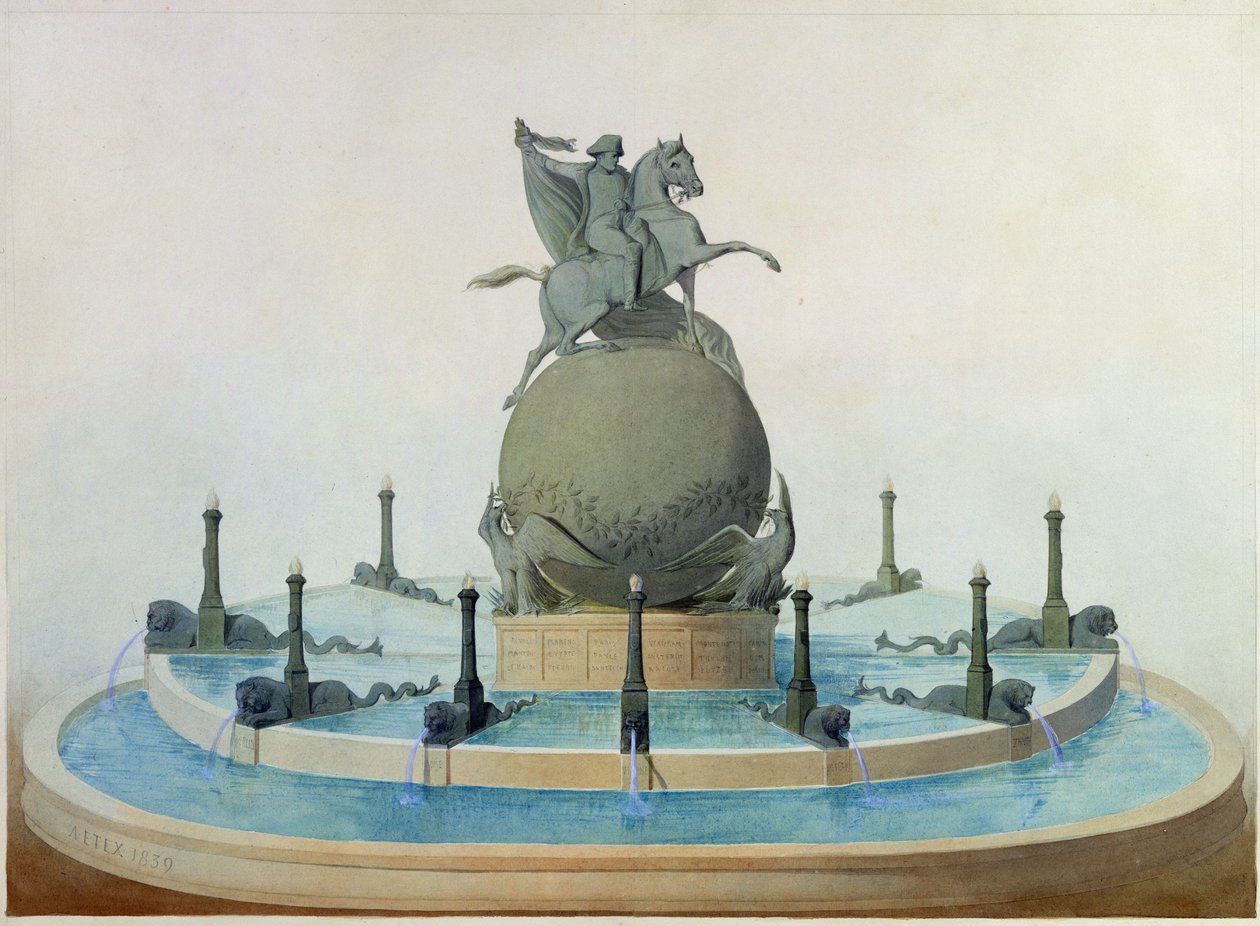 Projekt pomnika ku chwale Napoleona, 1839 r. autorstwa Antoine Etex