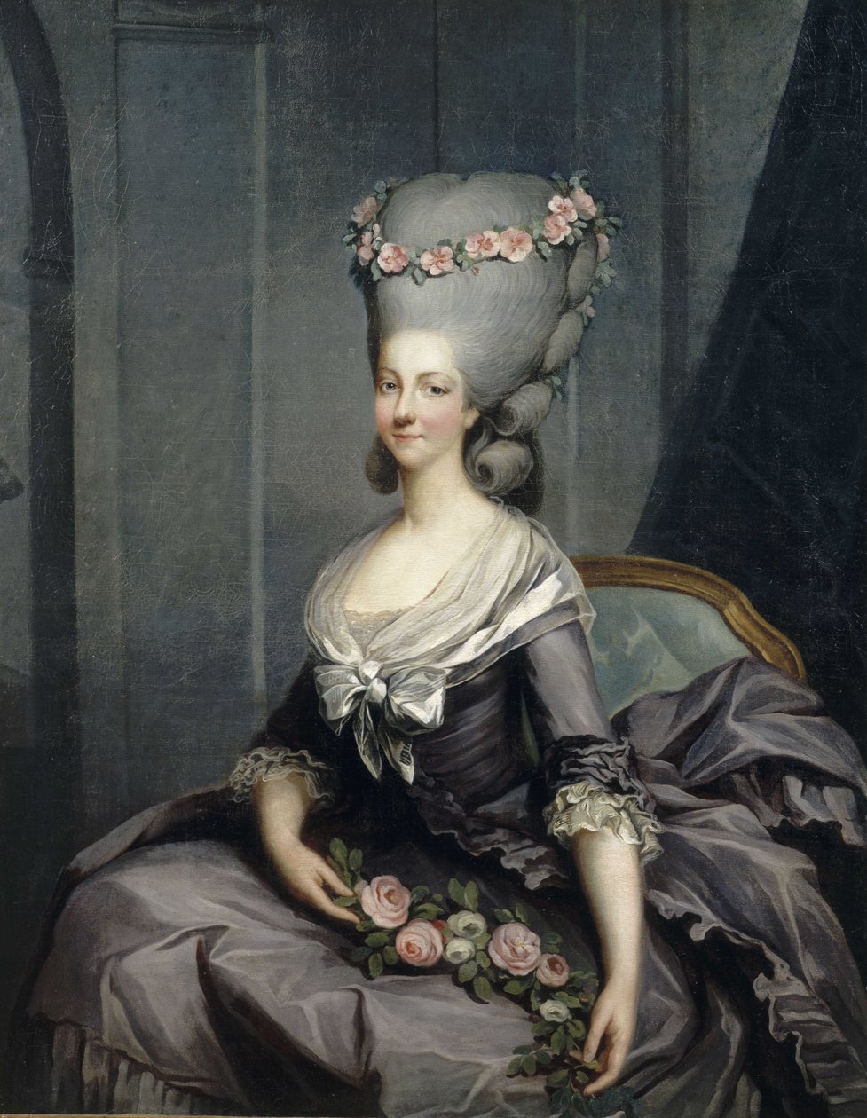 Portret Marii Louise Teresy Sabaudzkiej, księżnej Lamballe (1749-1792) autorstwa Antoine François Callet