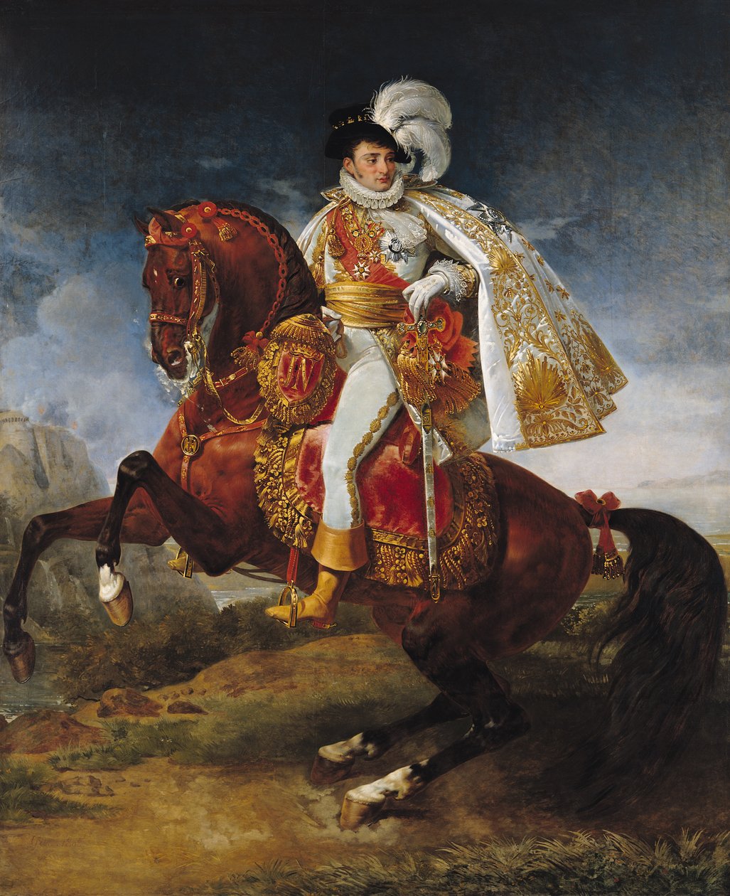 Portret jeździecki Jerome Bonaparte (1784-1860) 1808 autorstwa Antoine Jean Gros