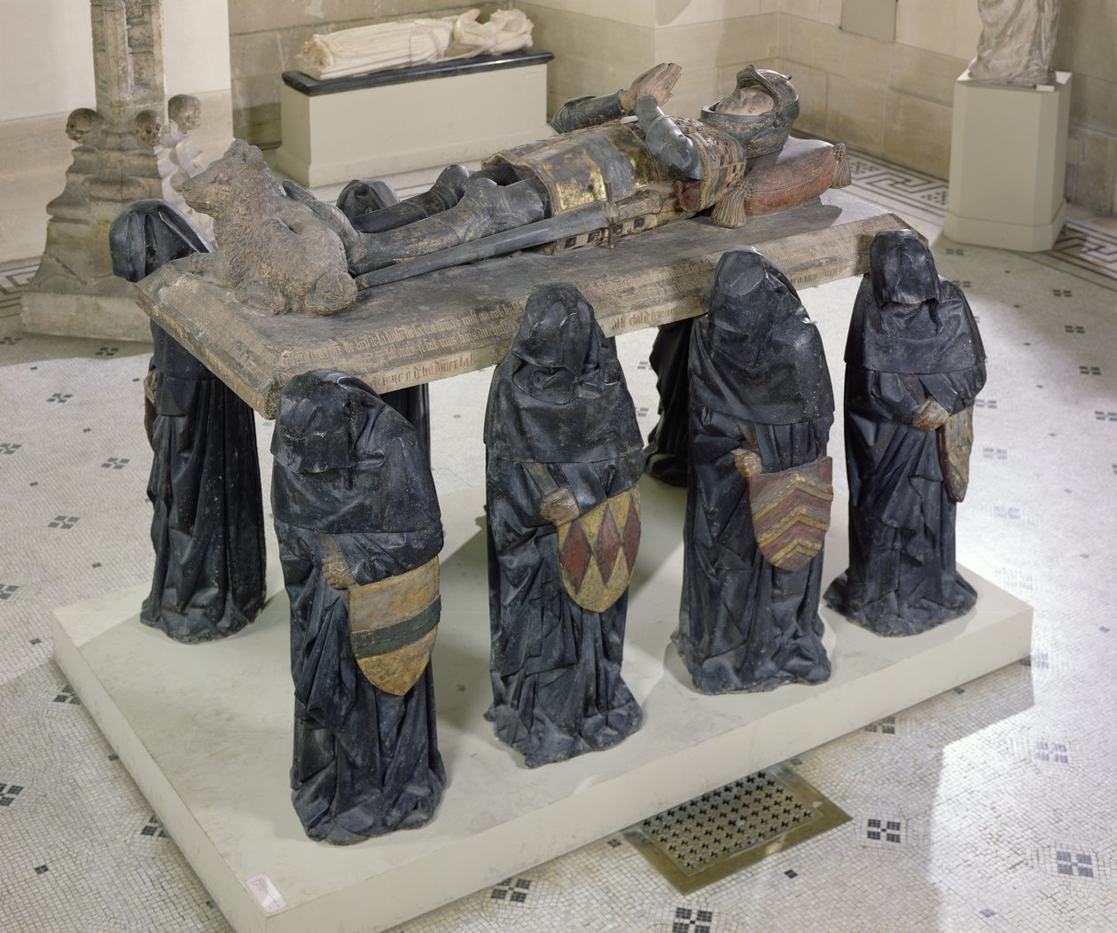 Grób Filipa Pot (1428-94) z opactwa Citeaux, ok. 1480-83 (kamień polichromowany) (patrz także 98041) autorstwa Antoine Le Moiturier