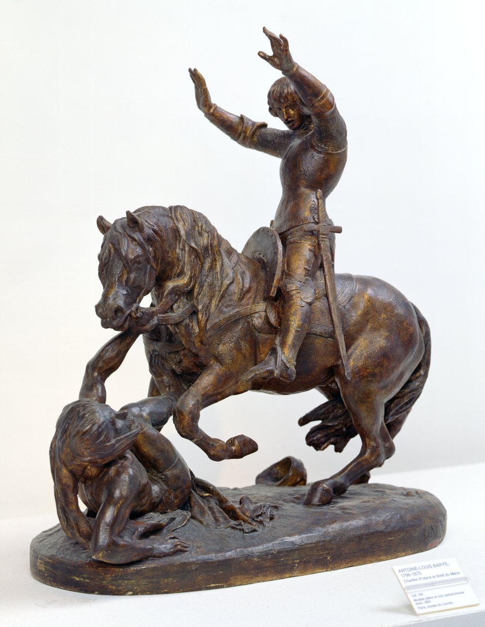 Karol VI w lesie Le Mans, 1833 (tynk) autorstwa Antoine Louis Barye