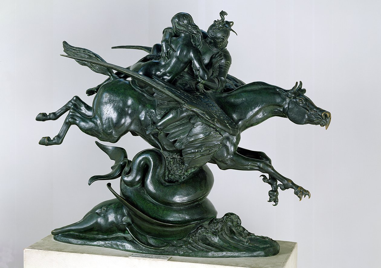 Ruggiero i Angelica (brąz) autorstwa Antoine Louis Barye