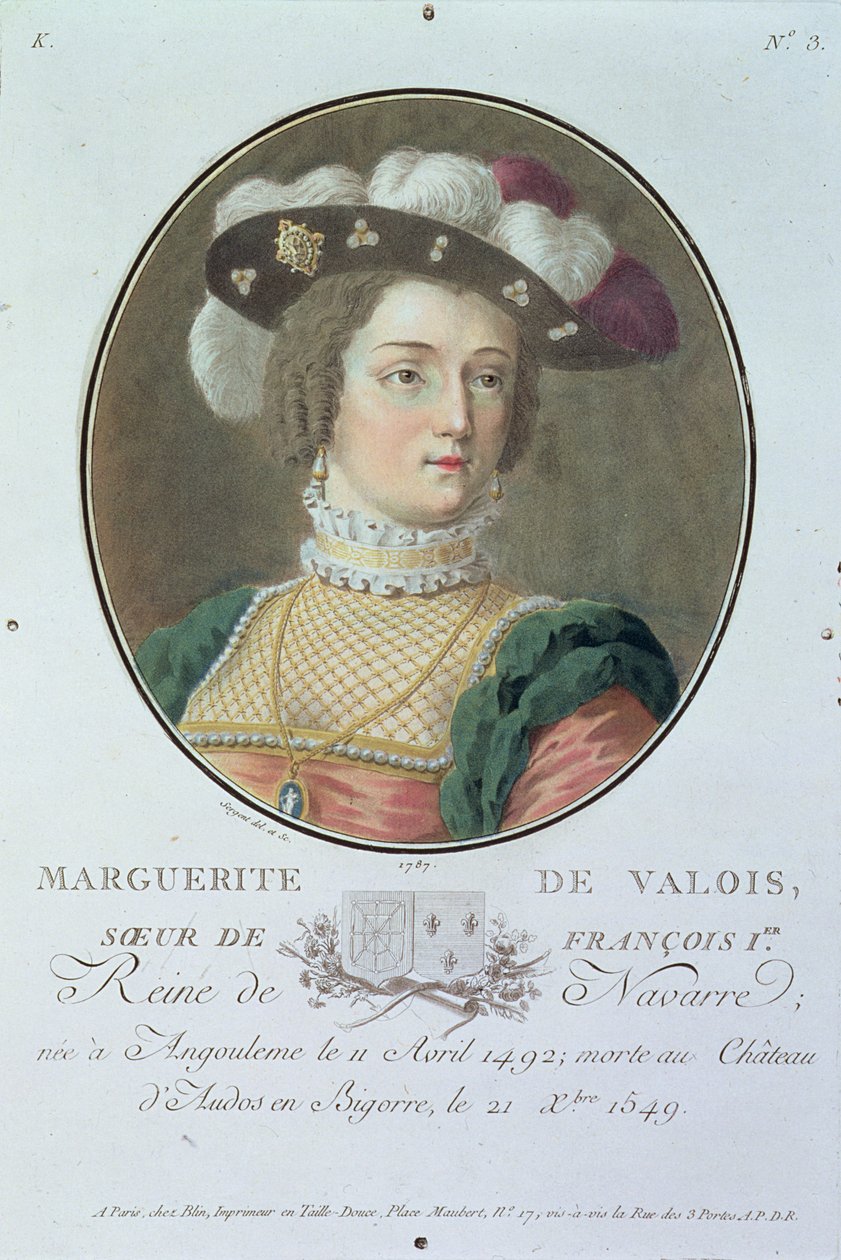 Portret Marguerite de Valois (1492-1549), 1787 autorstwa Antoine Louis Francois Sergent Marceau
