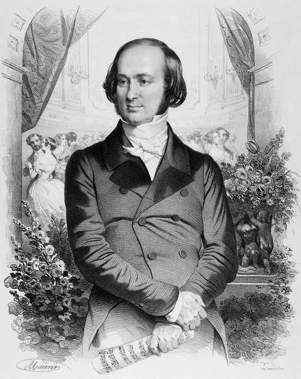 Francuski dyrygent i kolekcjoner sztuki Isaac Strauss autorstwa Antoine Maurin