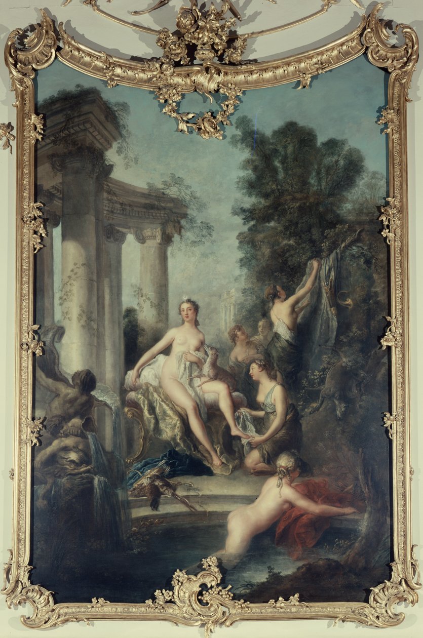 Diana i jej nimfy w kąpieli, 1747 autorstwa Antoine Pesne