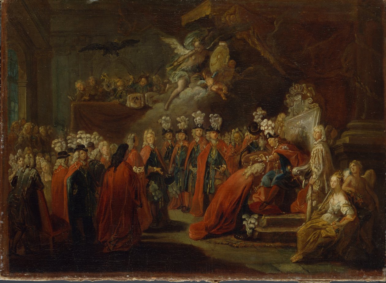 Założenie Orderu Czarnego Orła autorstwa Antoine Pesne
